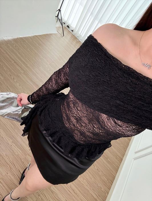 Blusa Off Lace Black
