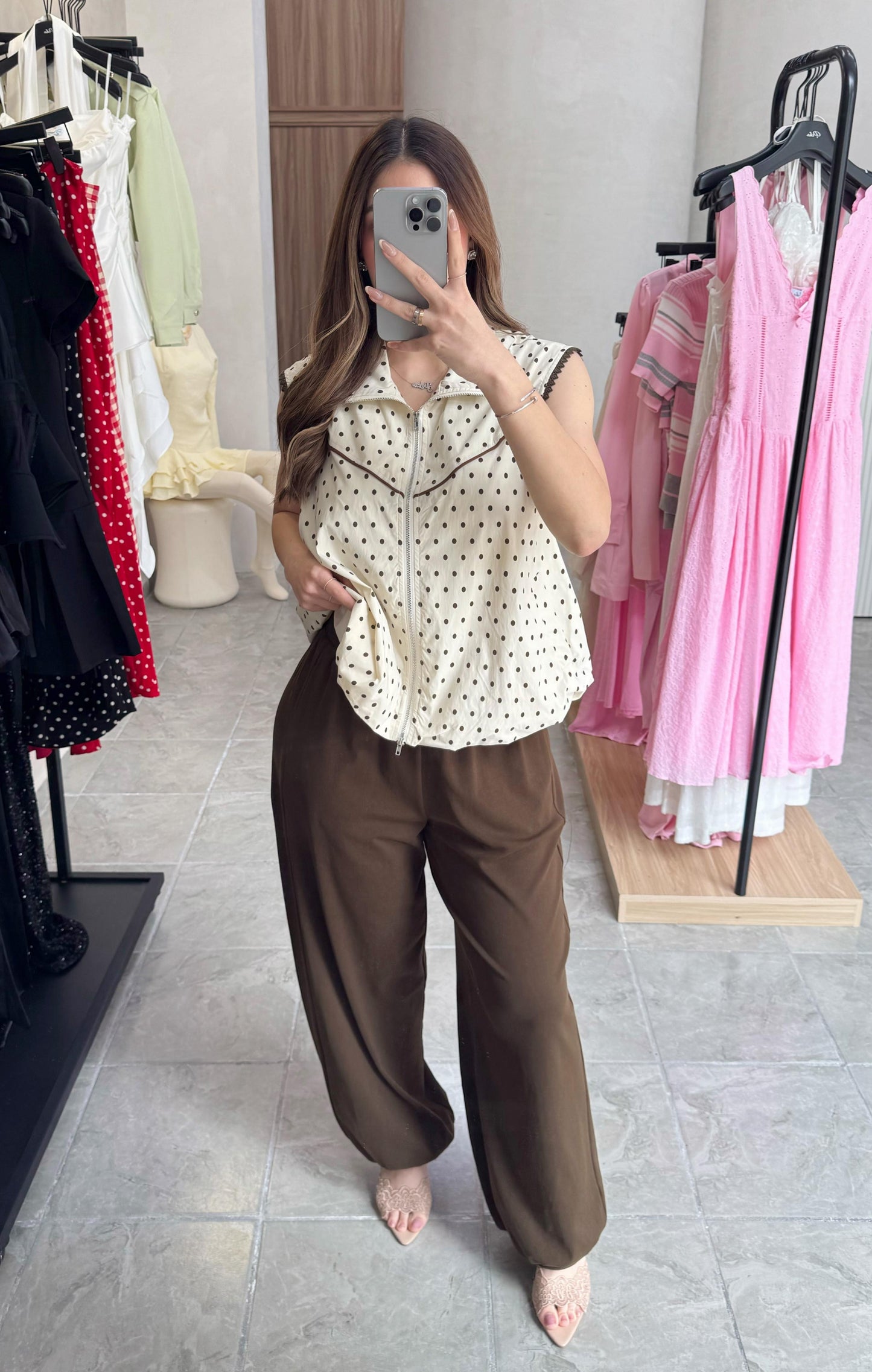 Conjunto Dot Brown