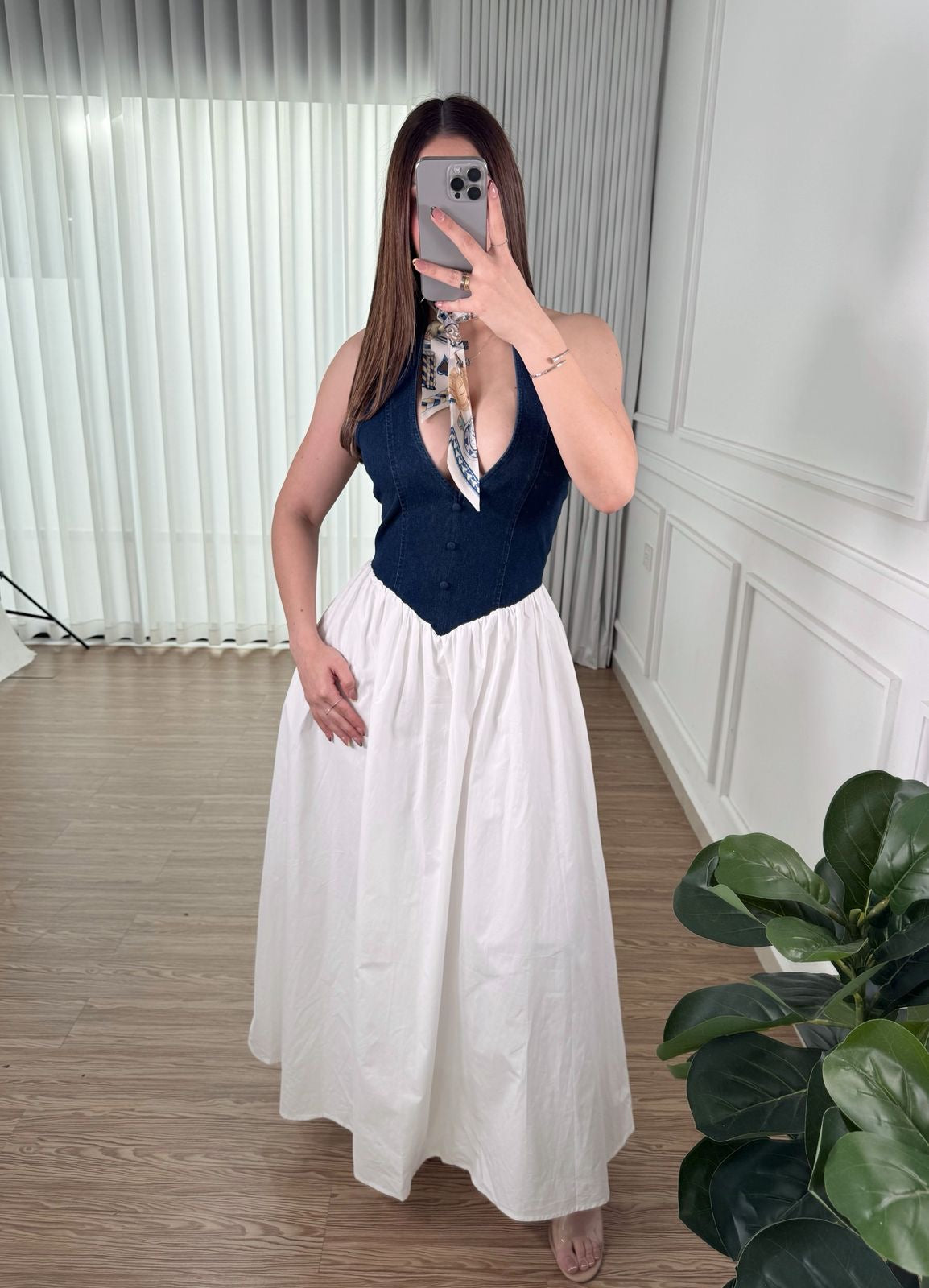 Vestido Denim White