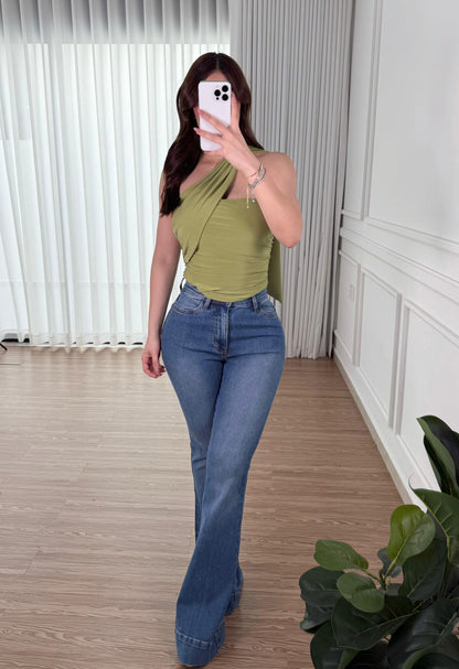 Pantalón Flare Denim