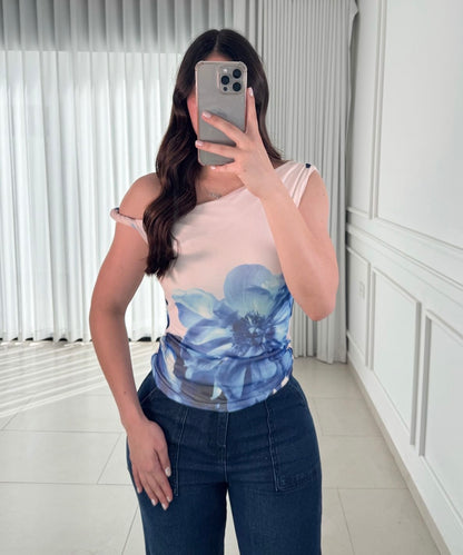 Blusa Bloom Blue