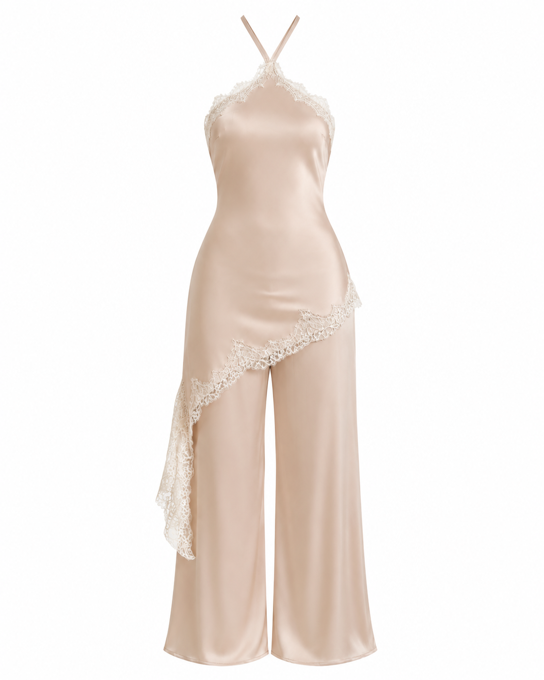 Jumpsuit Satin Cream
