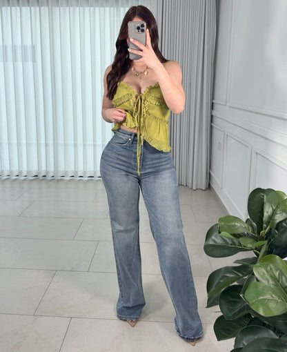 Pantalón Wide Denim