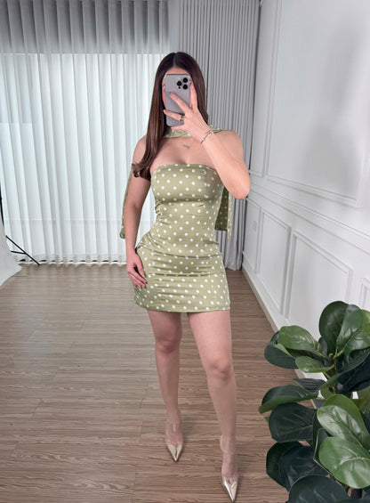 Vestido Polka Green