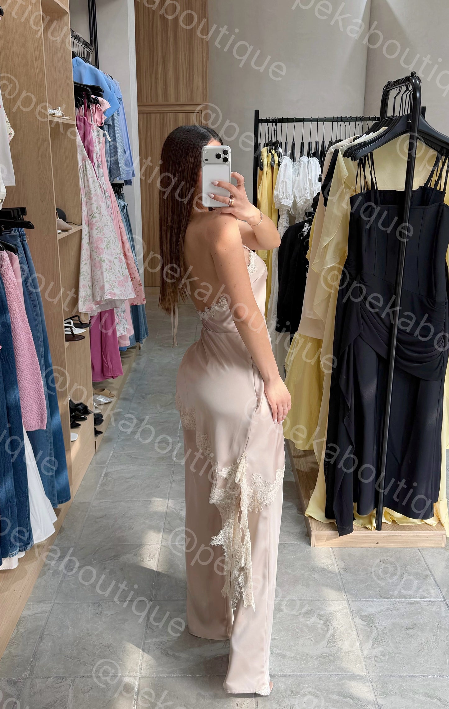 Jumpsuit Satin Cream