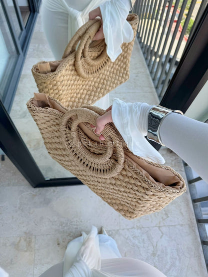 Straw Nude Tote Bag