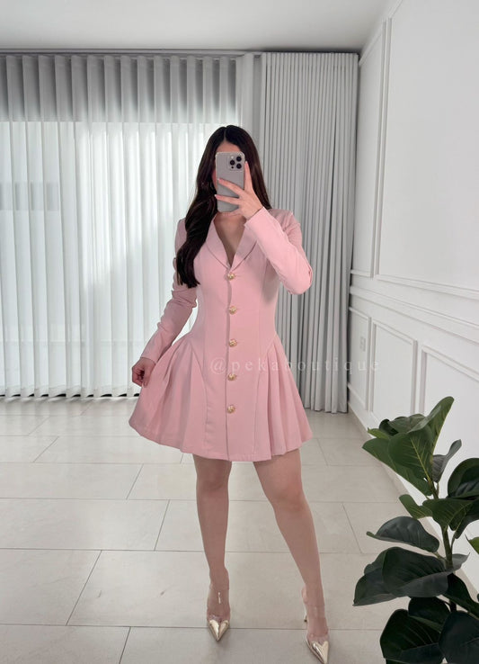Vestido Button Pink