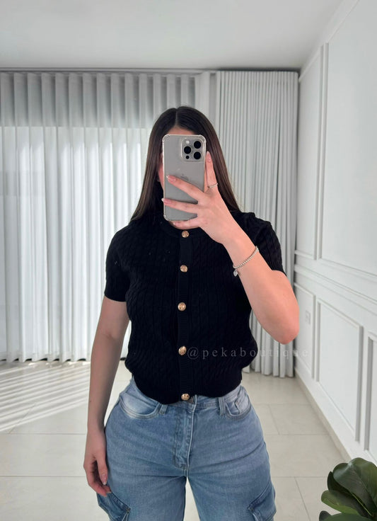Blusa Weave Black