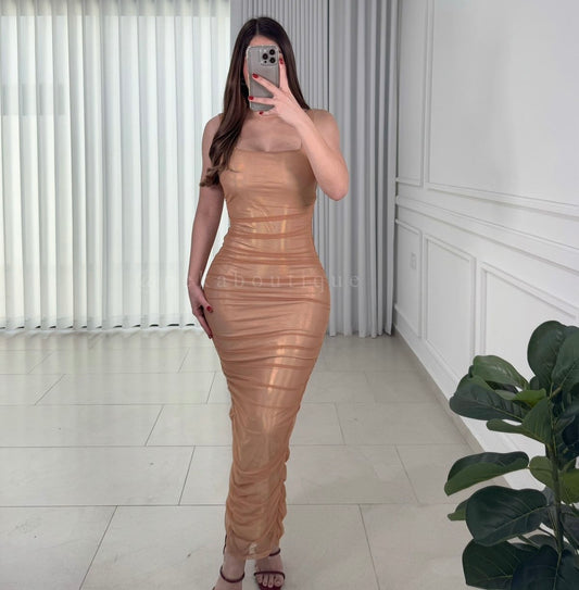 Vestido Ruch Nude