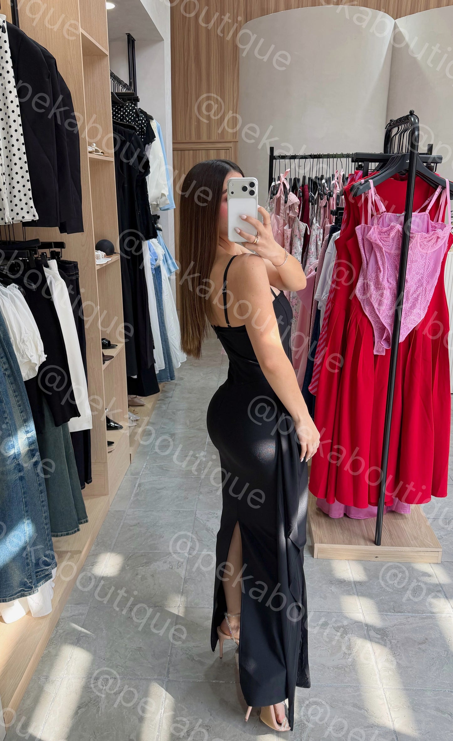Vestido Ruching Black