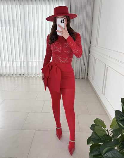 Falda Ribbon Red