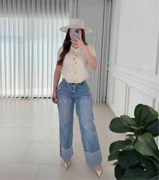 Blusa Weave Ivory