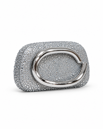 Bolsa Rhinestone Silver