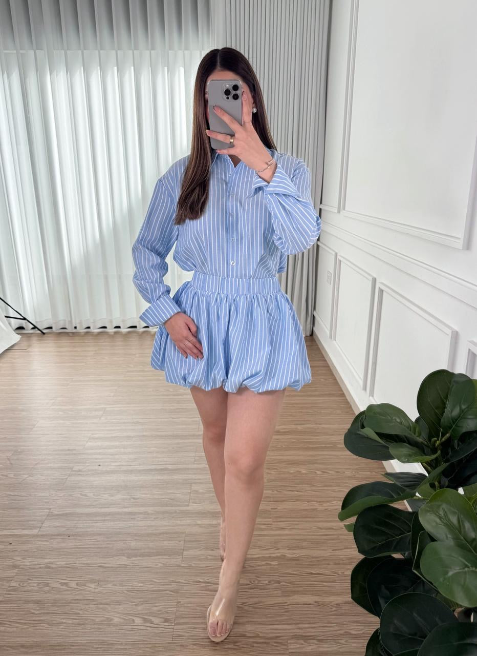 Conjunto Pinstripe Blue
