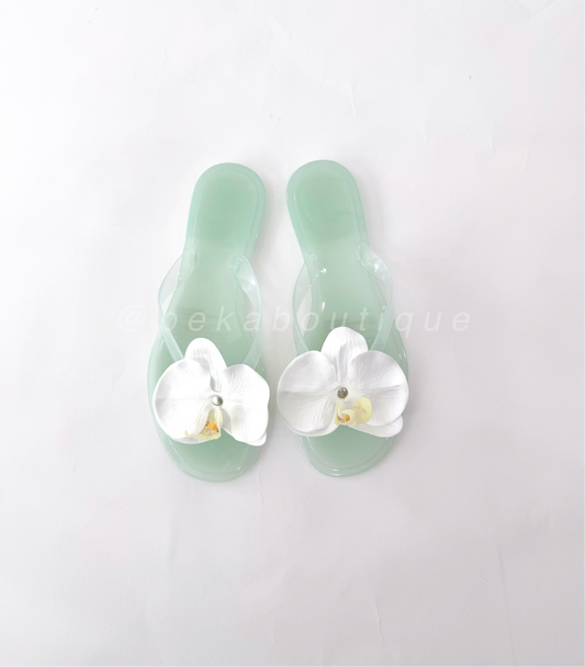 Sandalias Orquídea Verdes