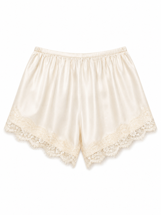 Short Satin Cream