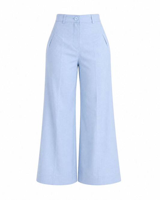 Pantalón Flowy Blue