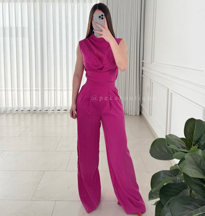 Pantalón Wide Magenta