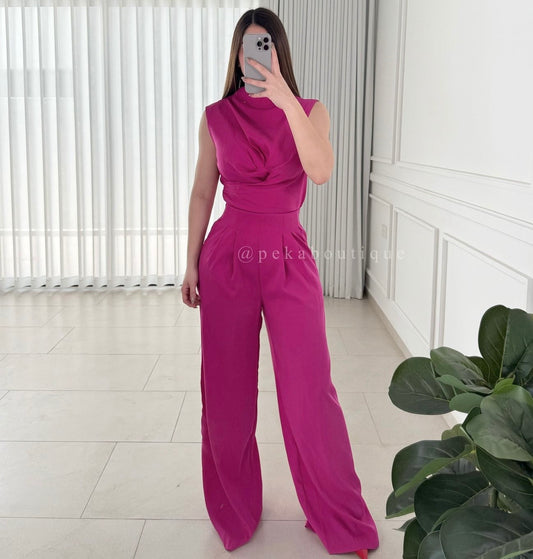 Pantalón Wide Magenta