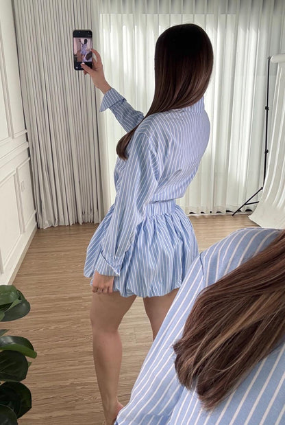 Conjunto Pinstripe Blue