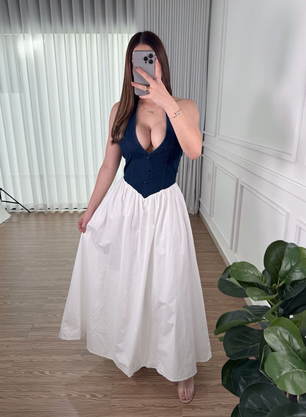 Vestido Denim White