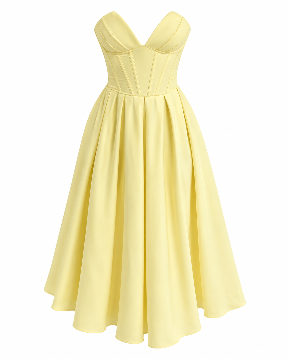 Vestido Sweetheart Yellow