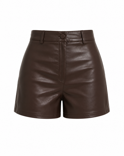 Short Leather Brown