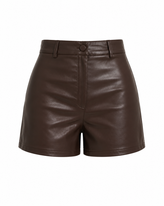 Short Leather Brown