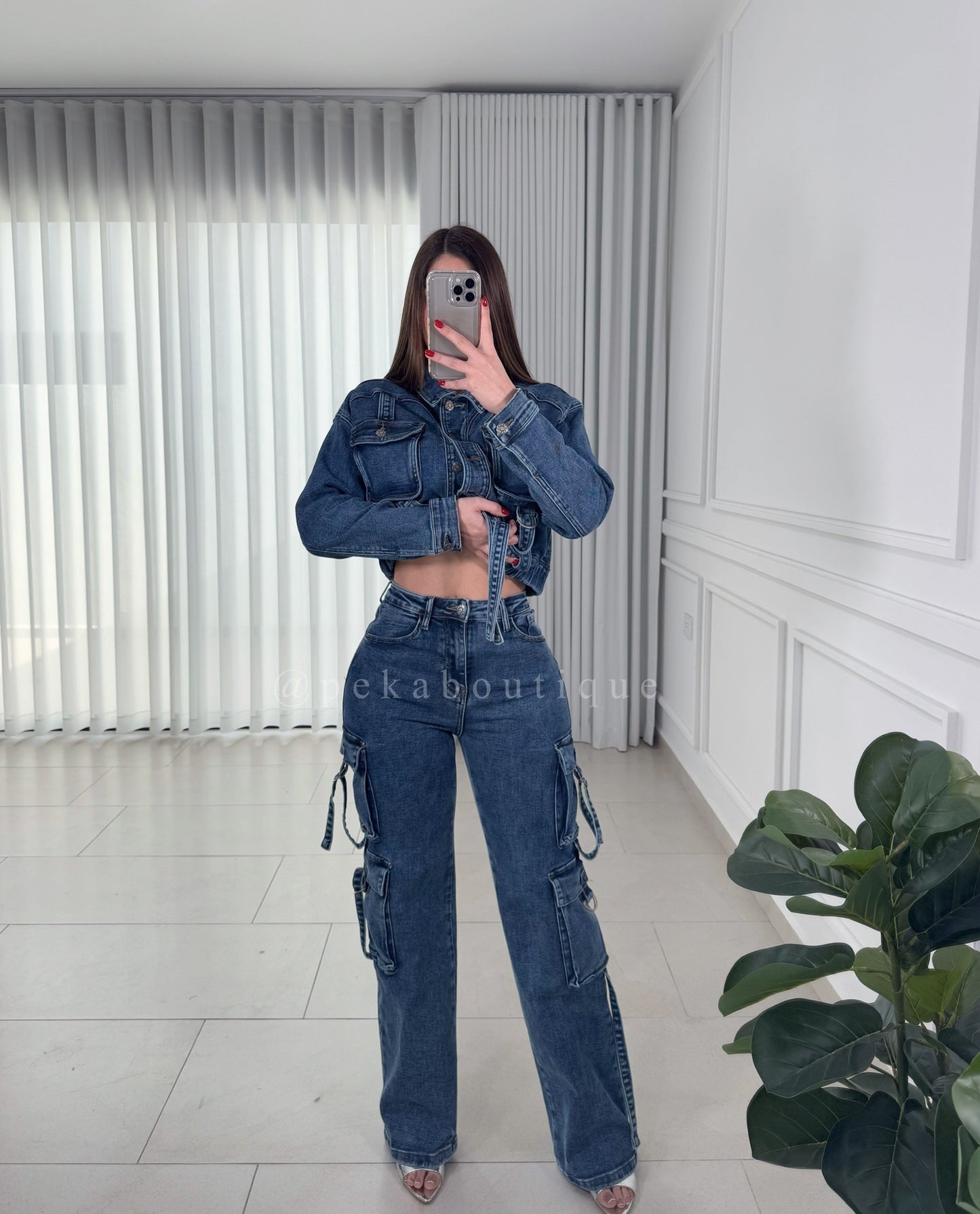 Pantalón Cargo Denim