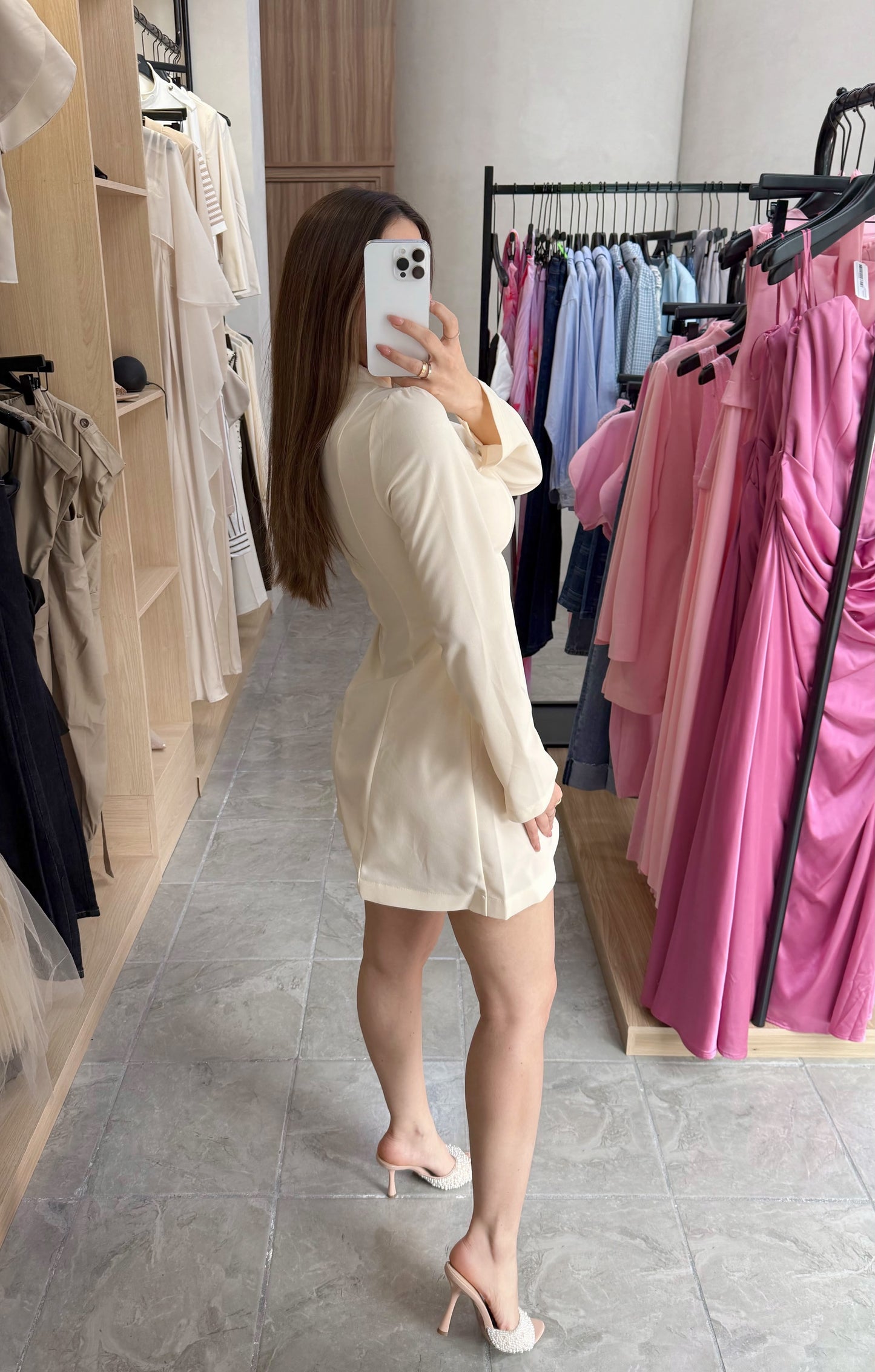 Vestido Slit Cream