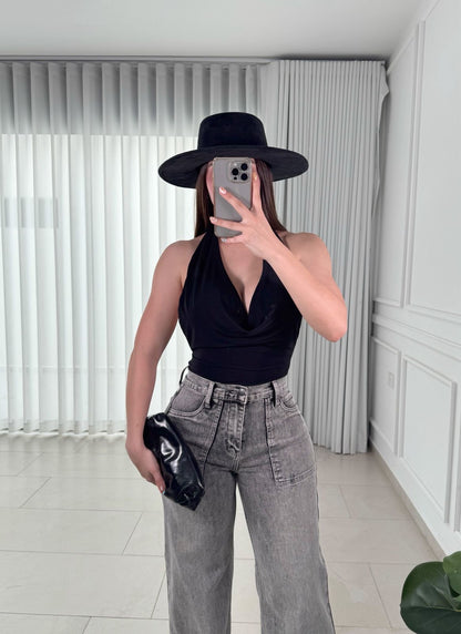 Top Draped Black