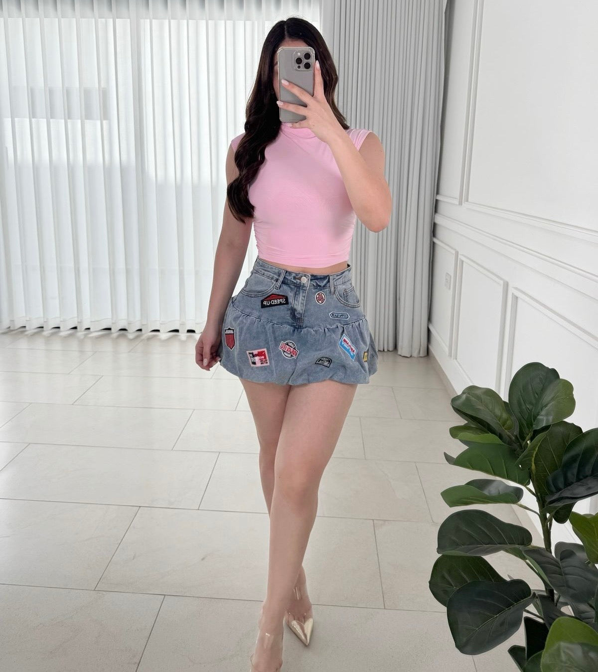 Falda Patchy Denim
