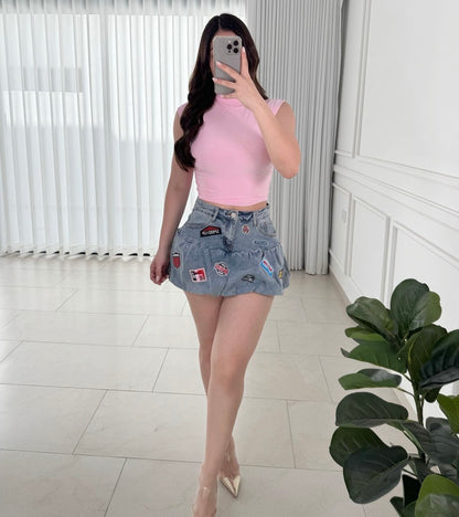 Falda Patchy Denim