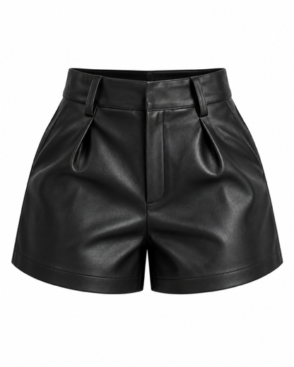 Short Leather Black