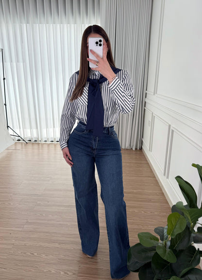 Pantalón Wide Navy