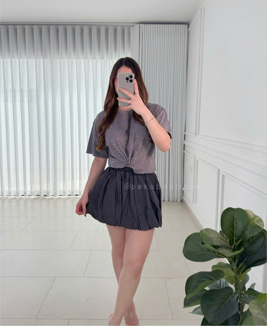 Falda Bubble Charcoal