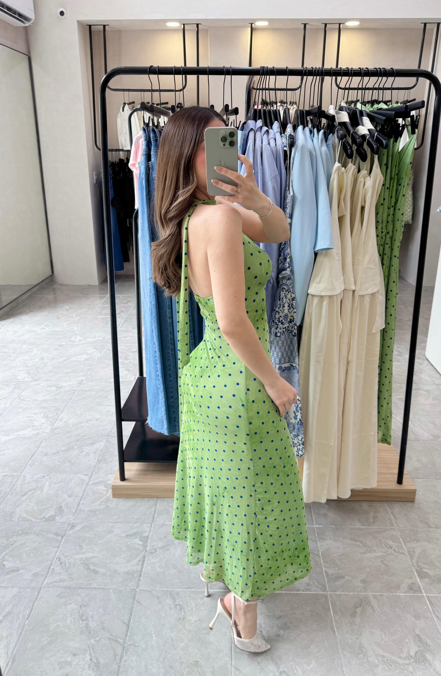 Vestido Spots Green