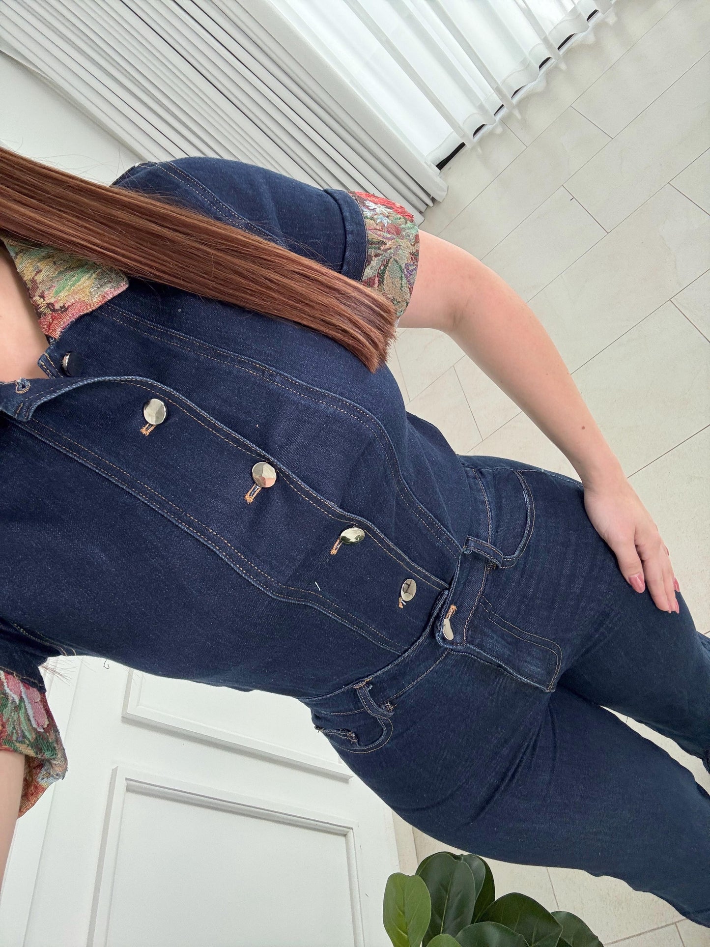 Conjunto Floral Denim