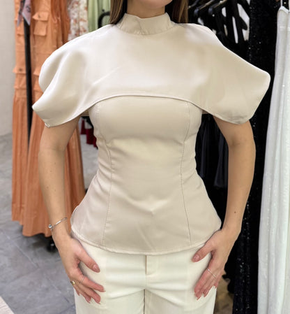 Blusa Overlay Cream