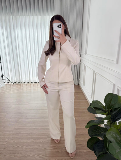 Conjunto Zip Cream