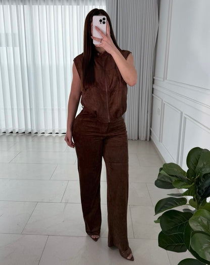 Chaleco Velvet Brown