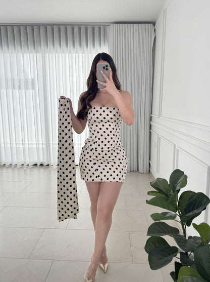 Vestido Polka Ivory
