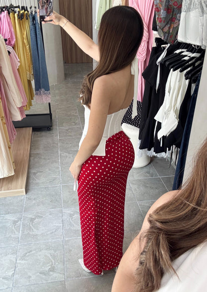 Falda Polka Red