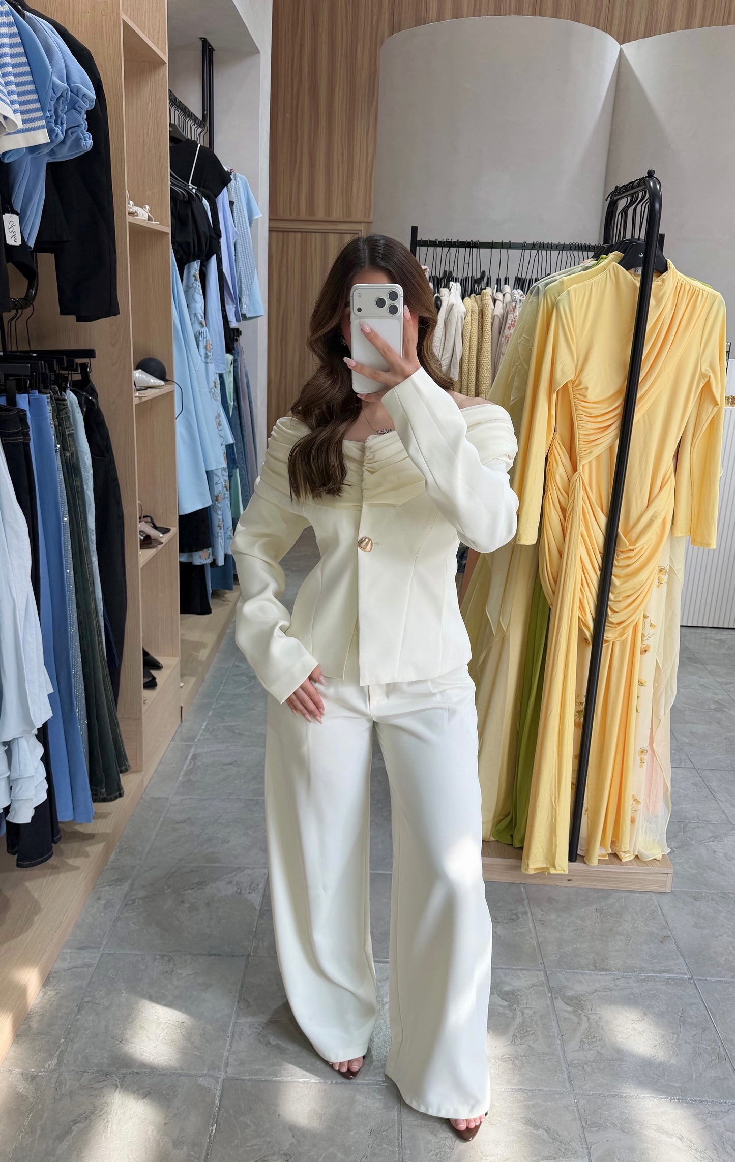 Conjunto Bardot Cream