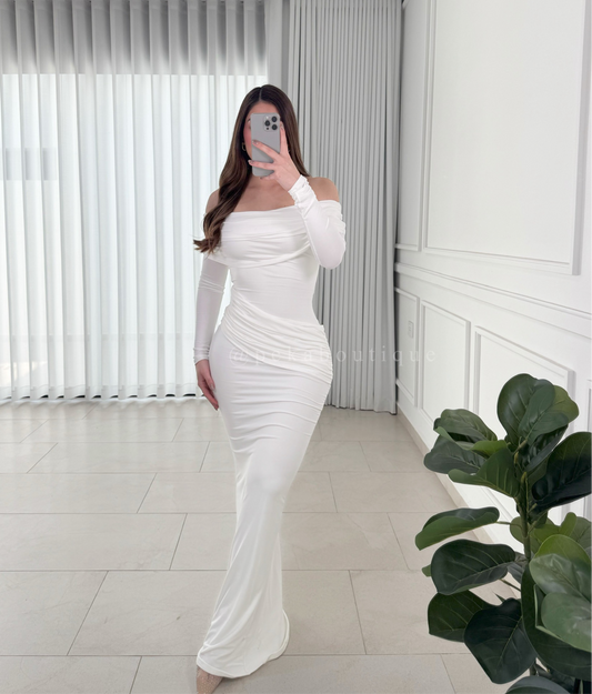 Vestido White Shoulder
