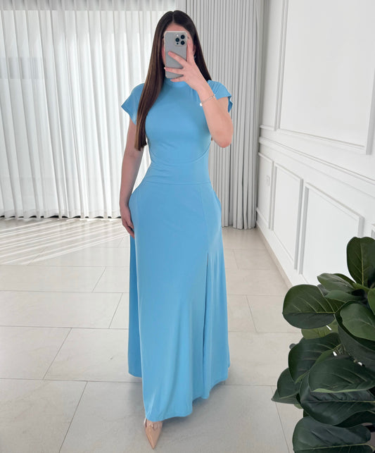 Vestido Waistline Blue