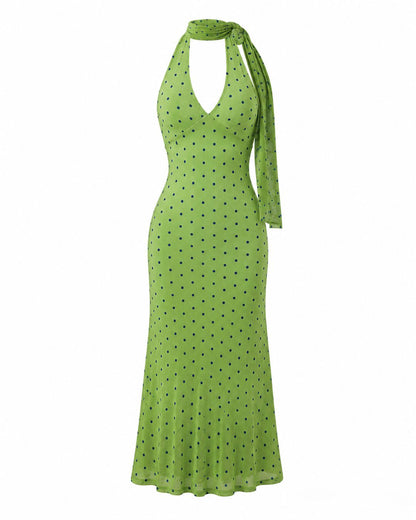 Vestido Spots Green