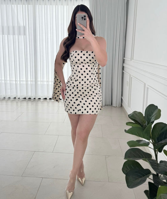 Vestido Polka Ivory