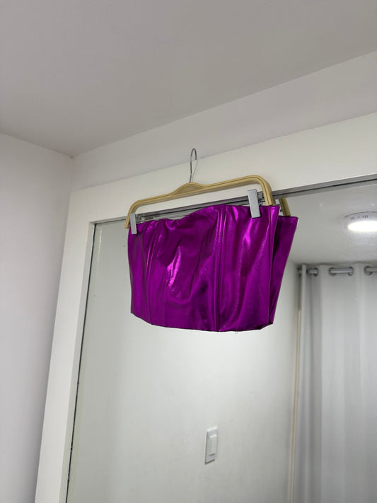 Top Leather Magenta