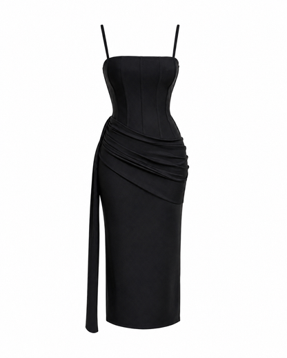 Vestido Ruching Black